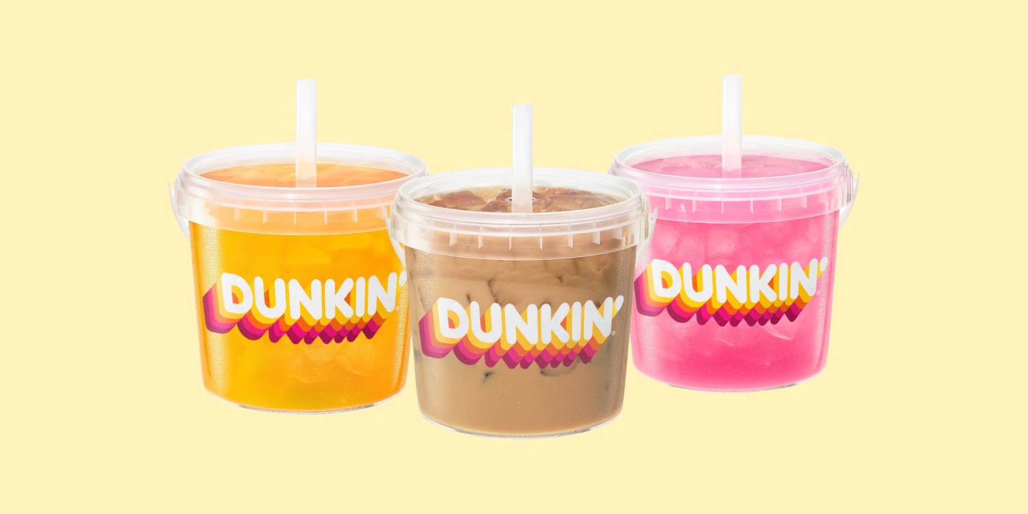 Dunkin’s 48-Ounce Beverage Buckets Are Back — Along With a New Car Cup Holder