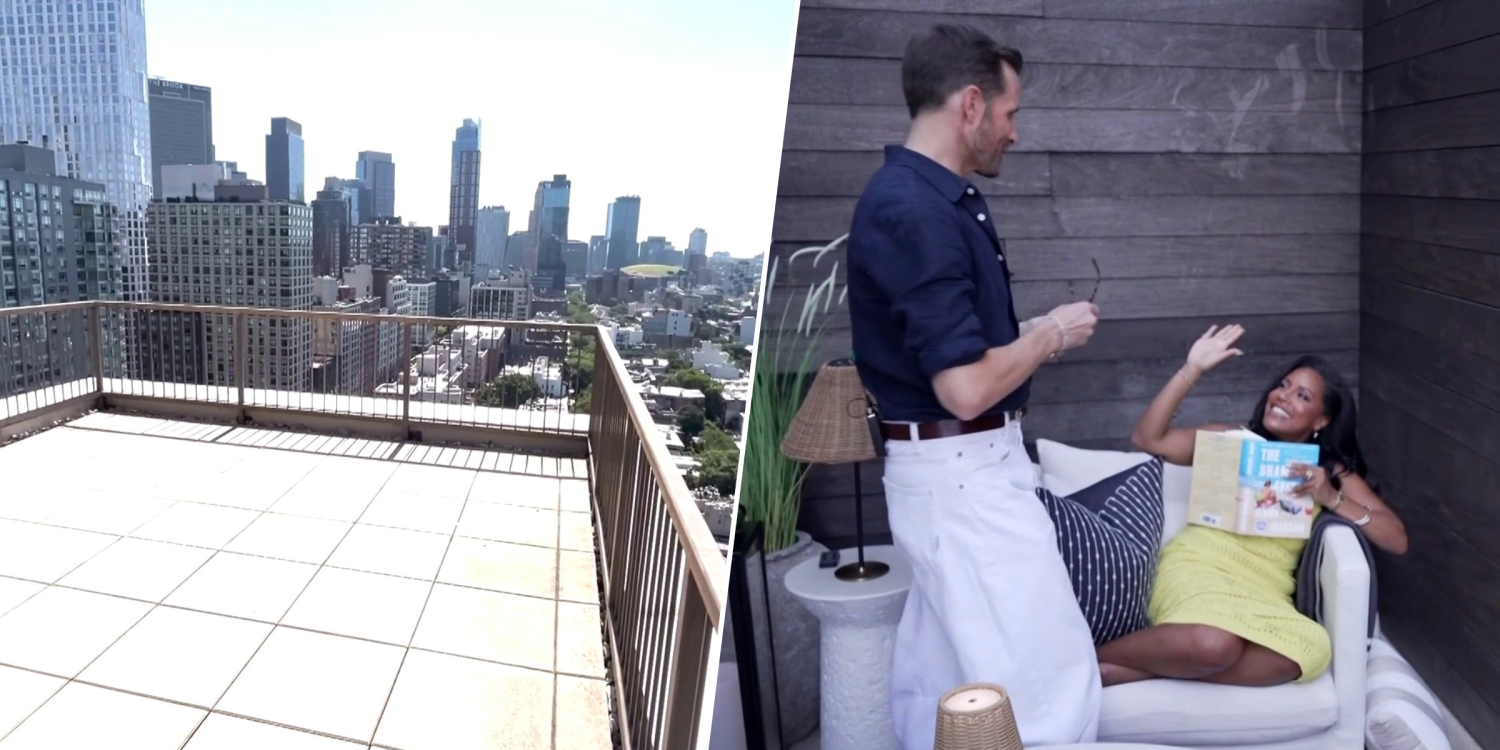 Sheinelle Shows the Before-and-After of Her New Apartment’s Patio (And it Has a Reading Nook)