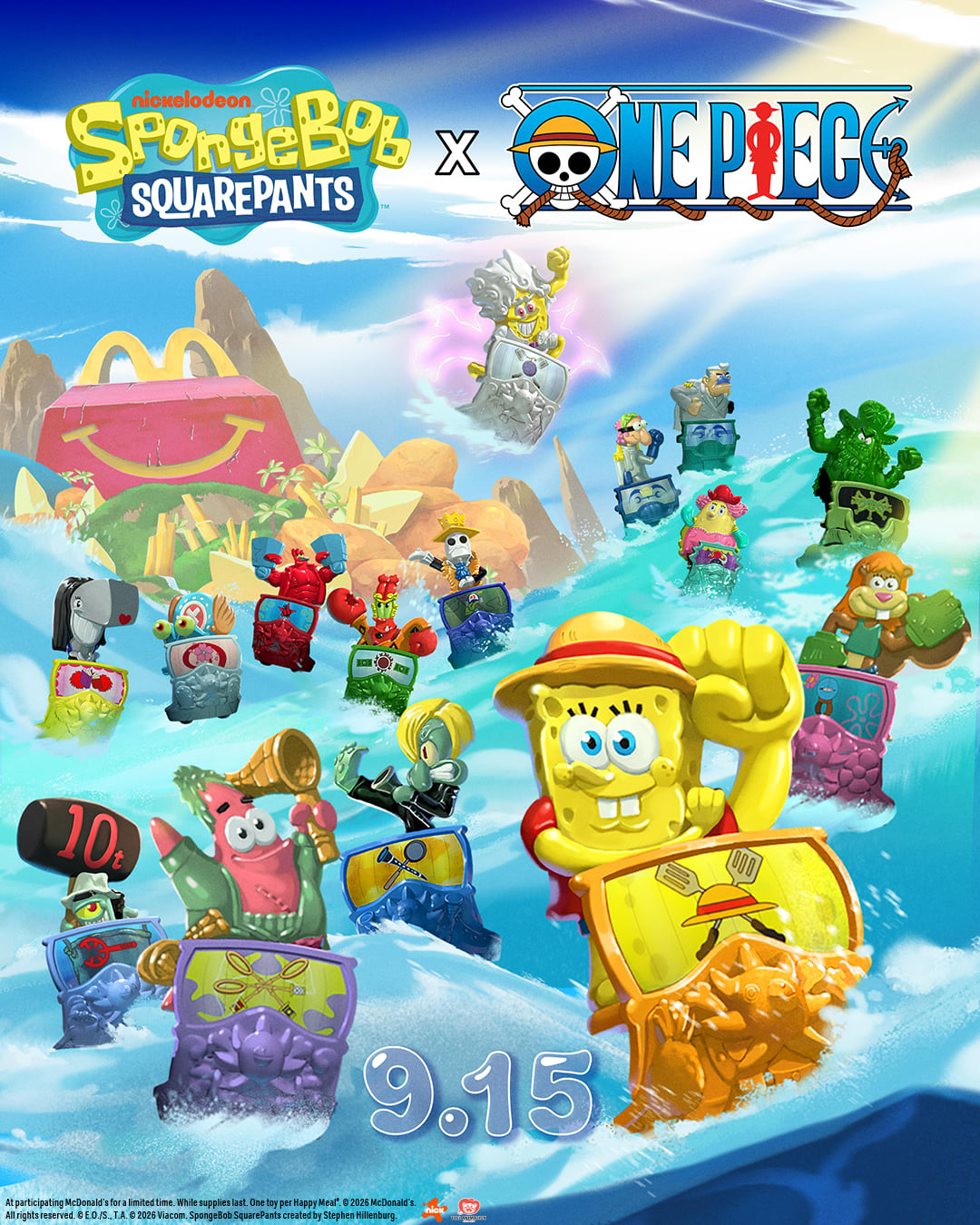 McDonald’s New Happy Meal Combines SpongeBob and One Piece: See the Toys