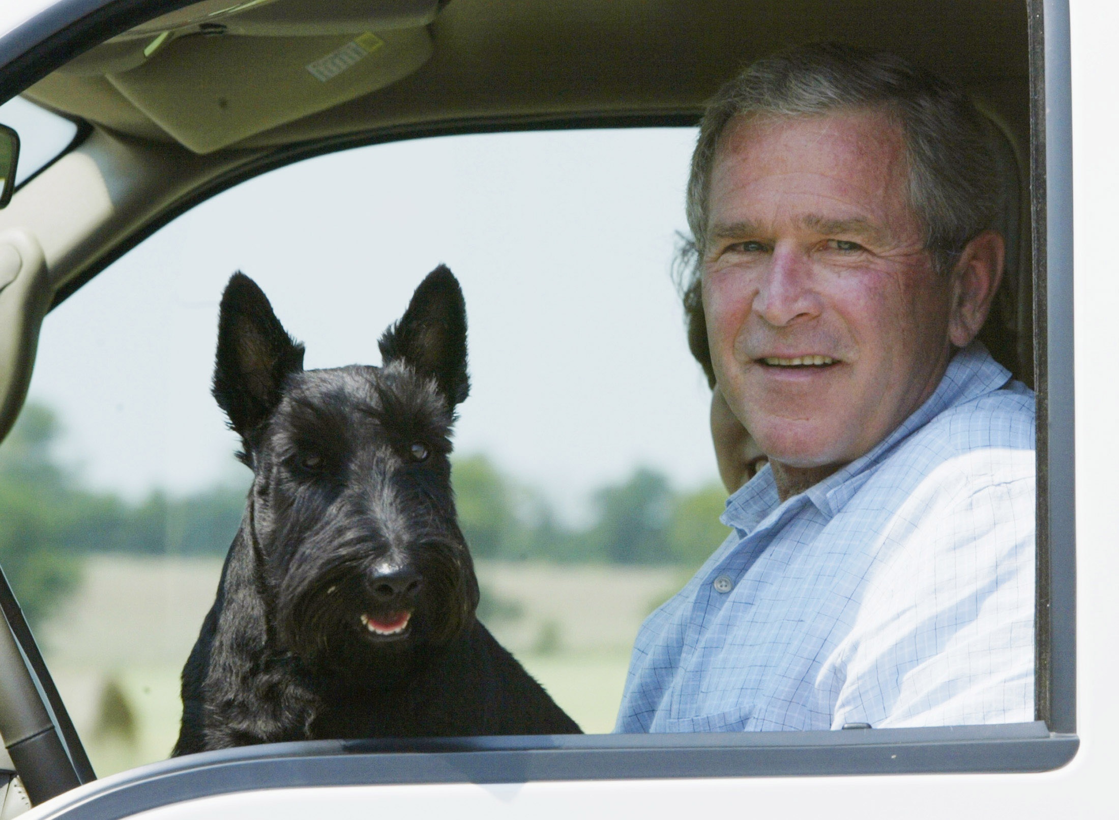 Джордж Буш собака Барни