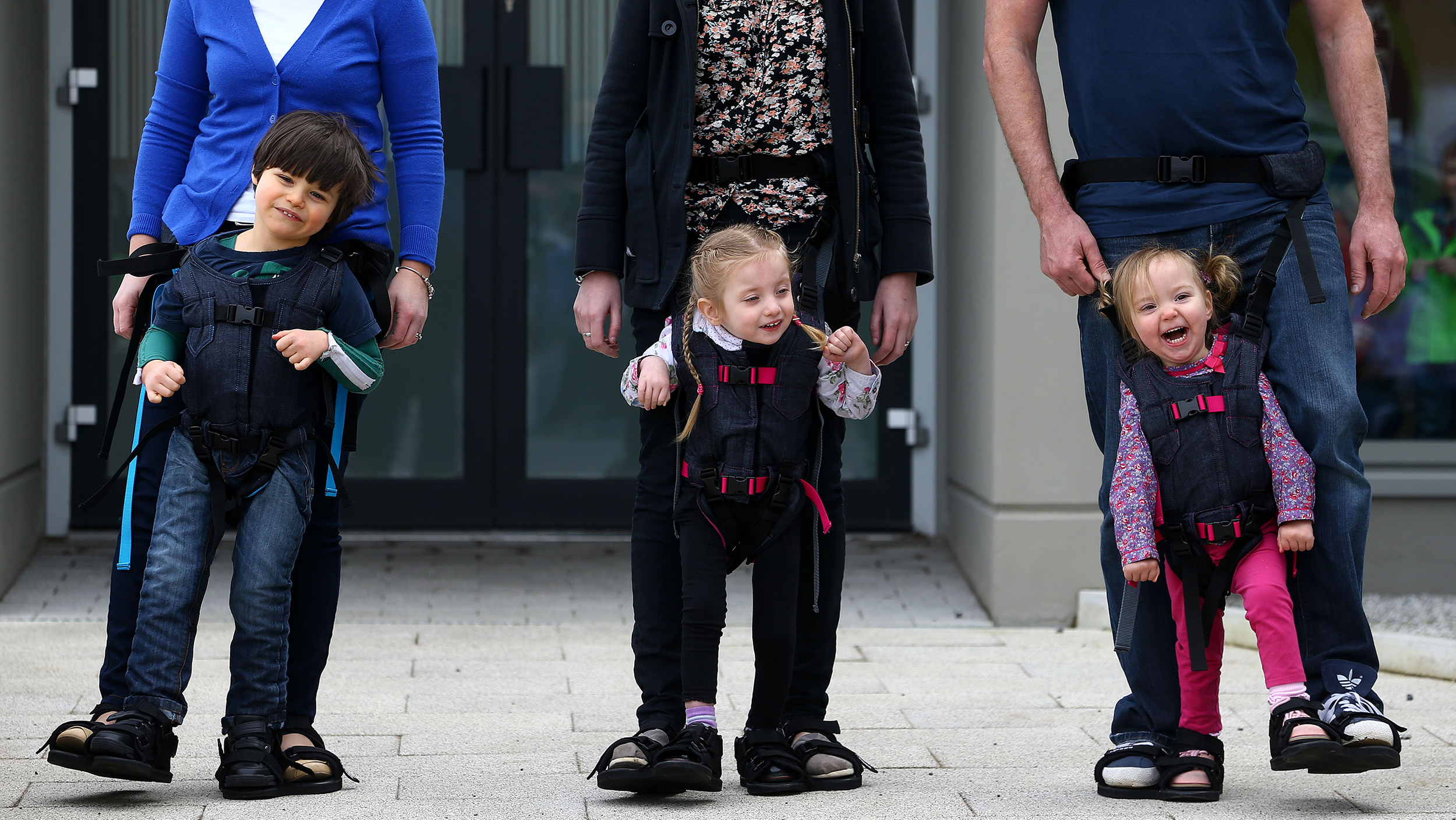 Mom s harness invention gives kids a chance to walk