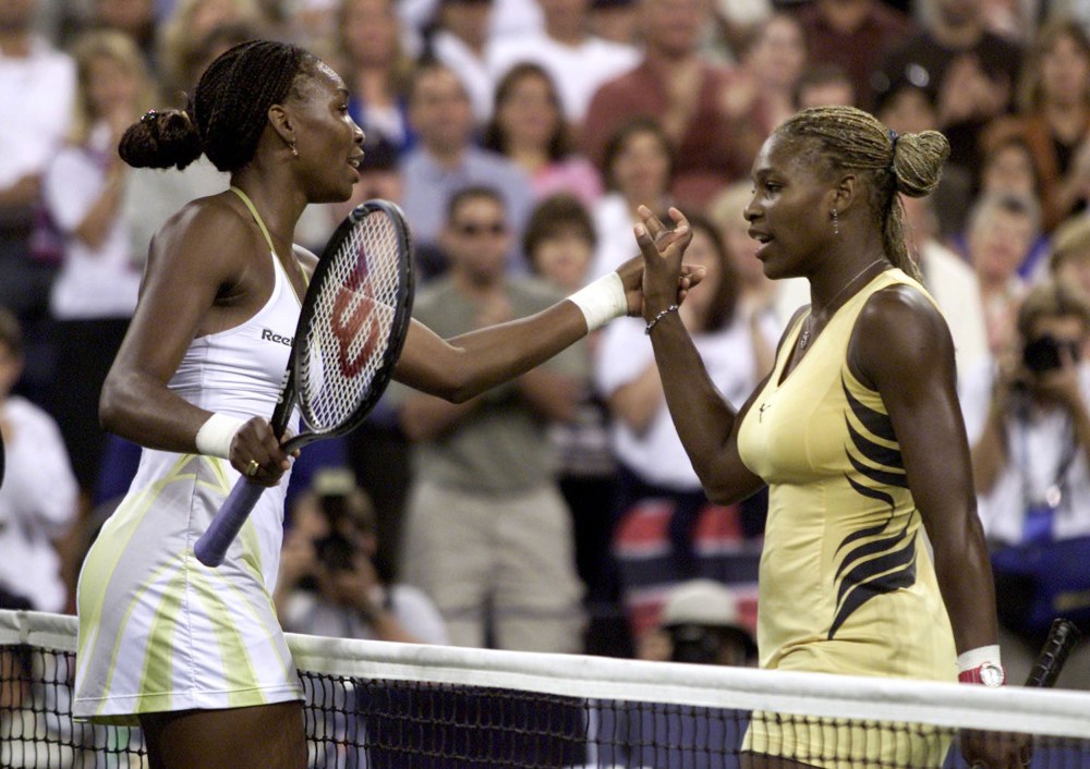 Serena Williams at US Open 2001 Final — yellow Puma outfit