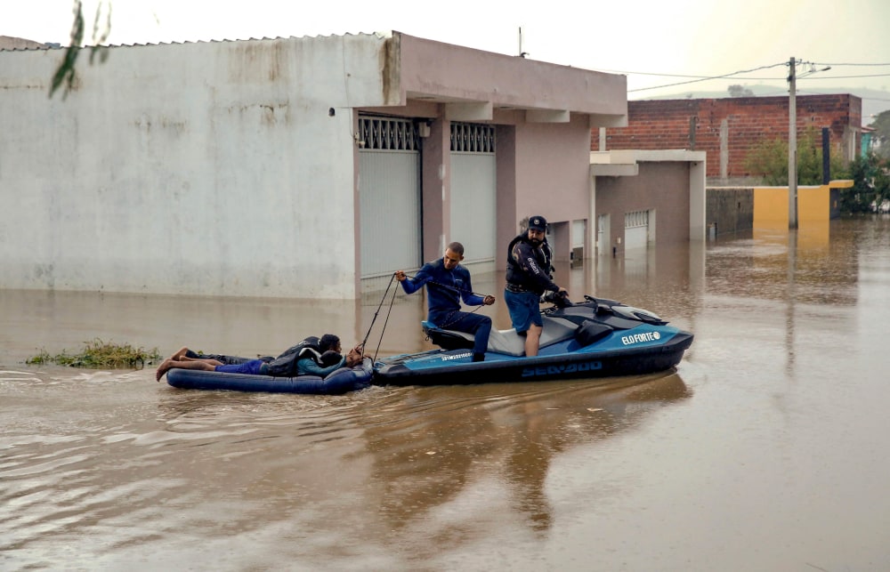 Dams burst in northeastern Brazil as region hit by floods