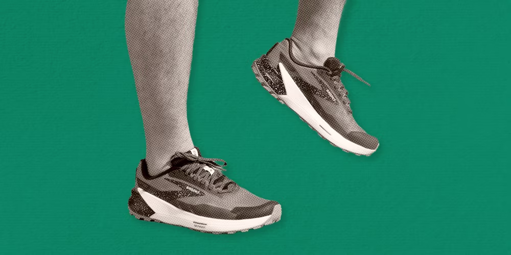 shoes on a green background