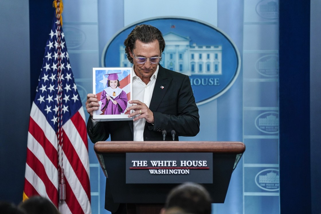Matthew McConaughey Calls for Gun Measures In Speech at White House