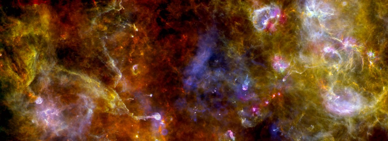 An up-close look at star factory blazing brightly