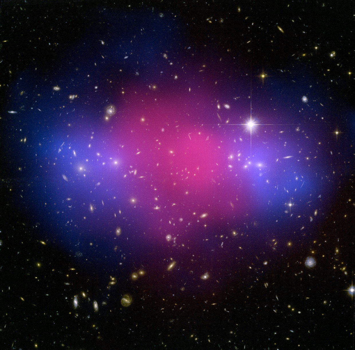 COLOR　GALAXY Dark matter detected in cosmic crash