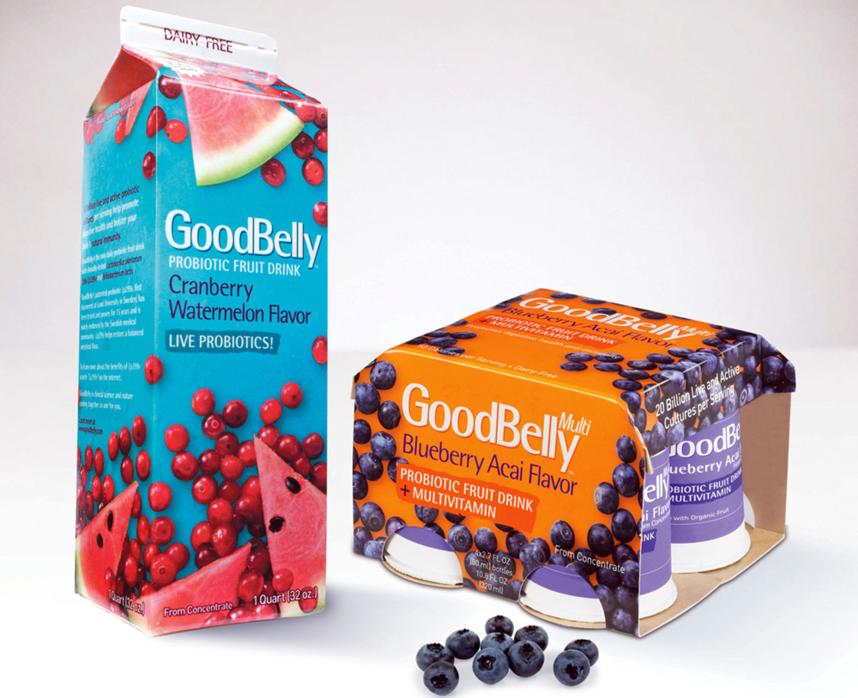 GoodBelly Probiotics Blueberry Acai Flavor Probiotic Juice Drink