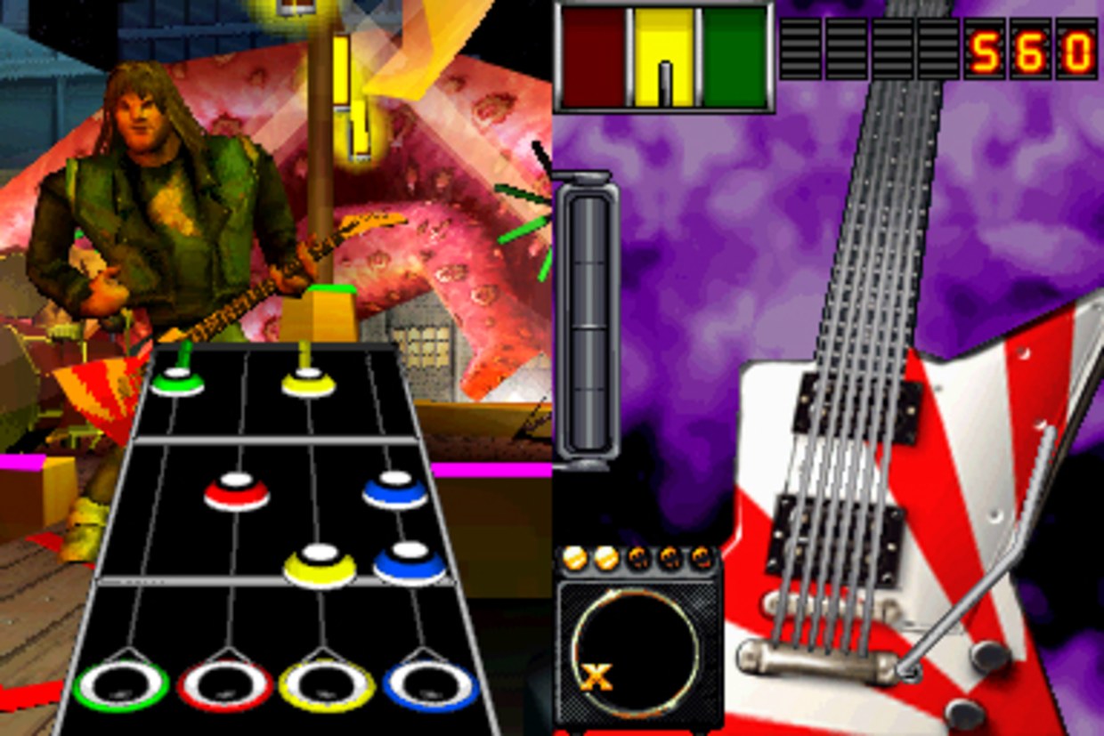 En smule Labe Larry Belmont Guitar Hero' for the DS falls short
