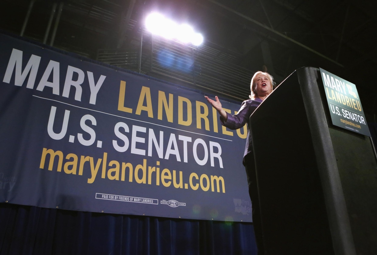 Image: U.S. Sen. Landrieu speaks during a campaign event in New Orleans, Louisiana