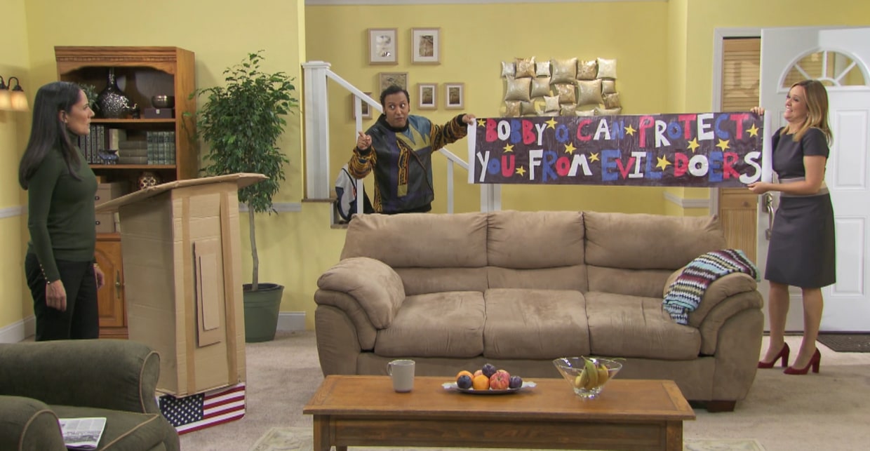 A scene from Aasif Mandvi's new web series \"Halal in the Family.\"