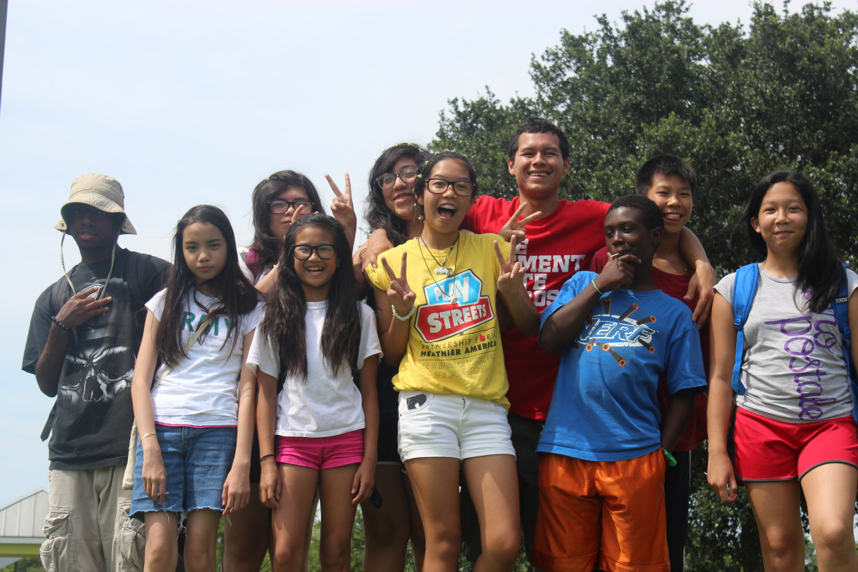 Participants in VAYLA-NO's summer social justice organizing institute, for low-income youth in communities of color across New Orleans.