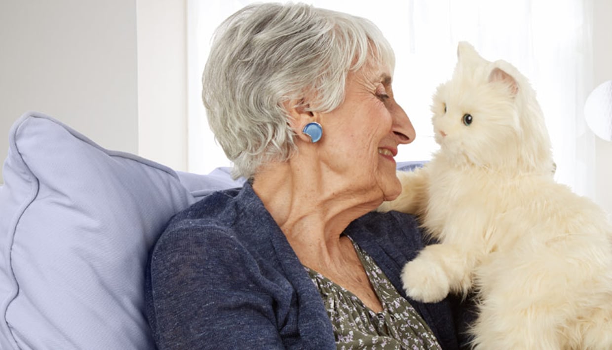 Robot cat shop for elderly