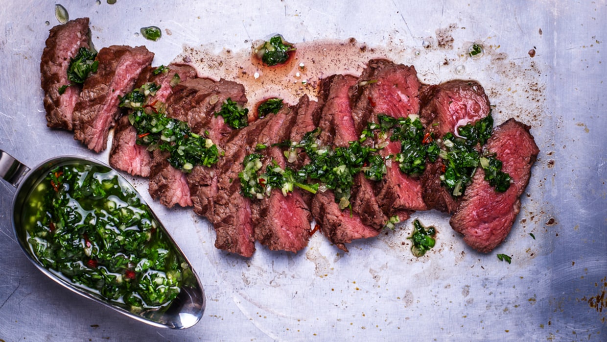 Brazilian Grilled Flank Steak With Chimichurri Rice - Lovely Little Kitchen