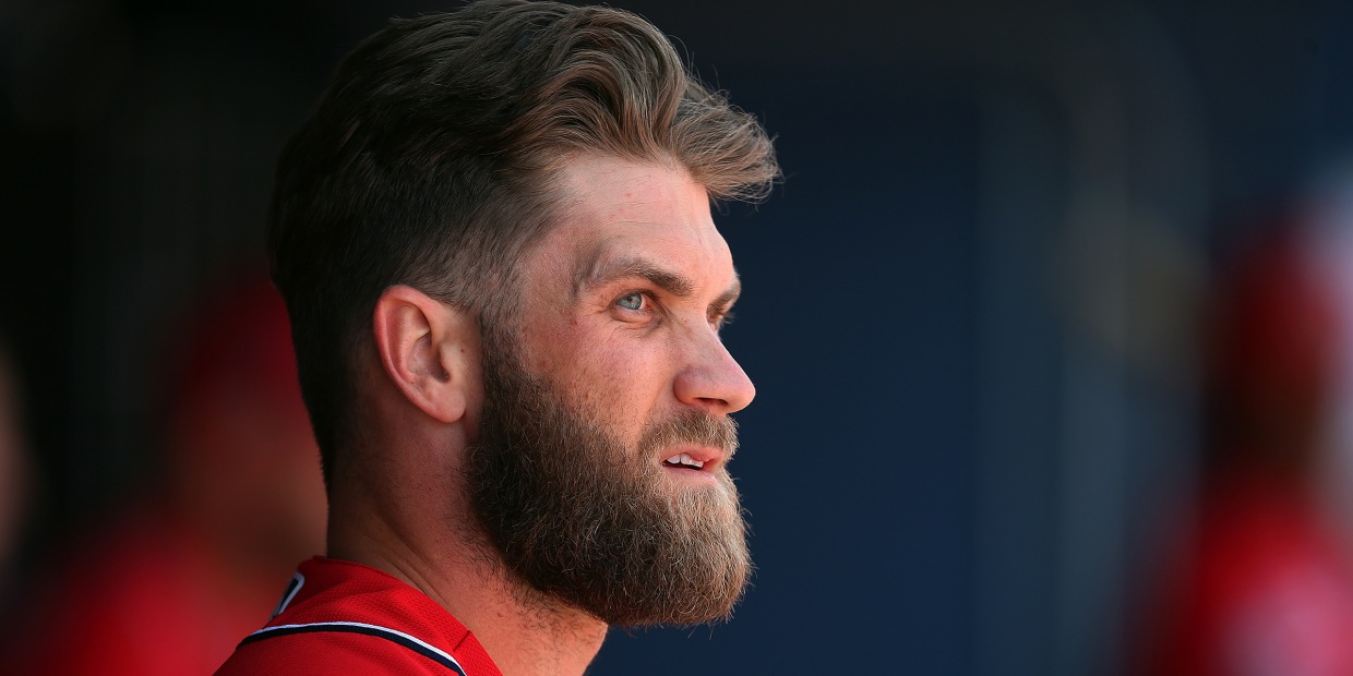 Bryce Harper's hair is so fabulous that he uses two hair dryers to keep it  in shape