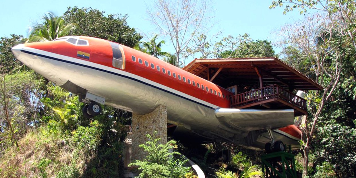 Costa Verde Hotel in Costa Rica has an airplane vacation house