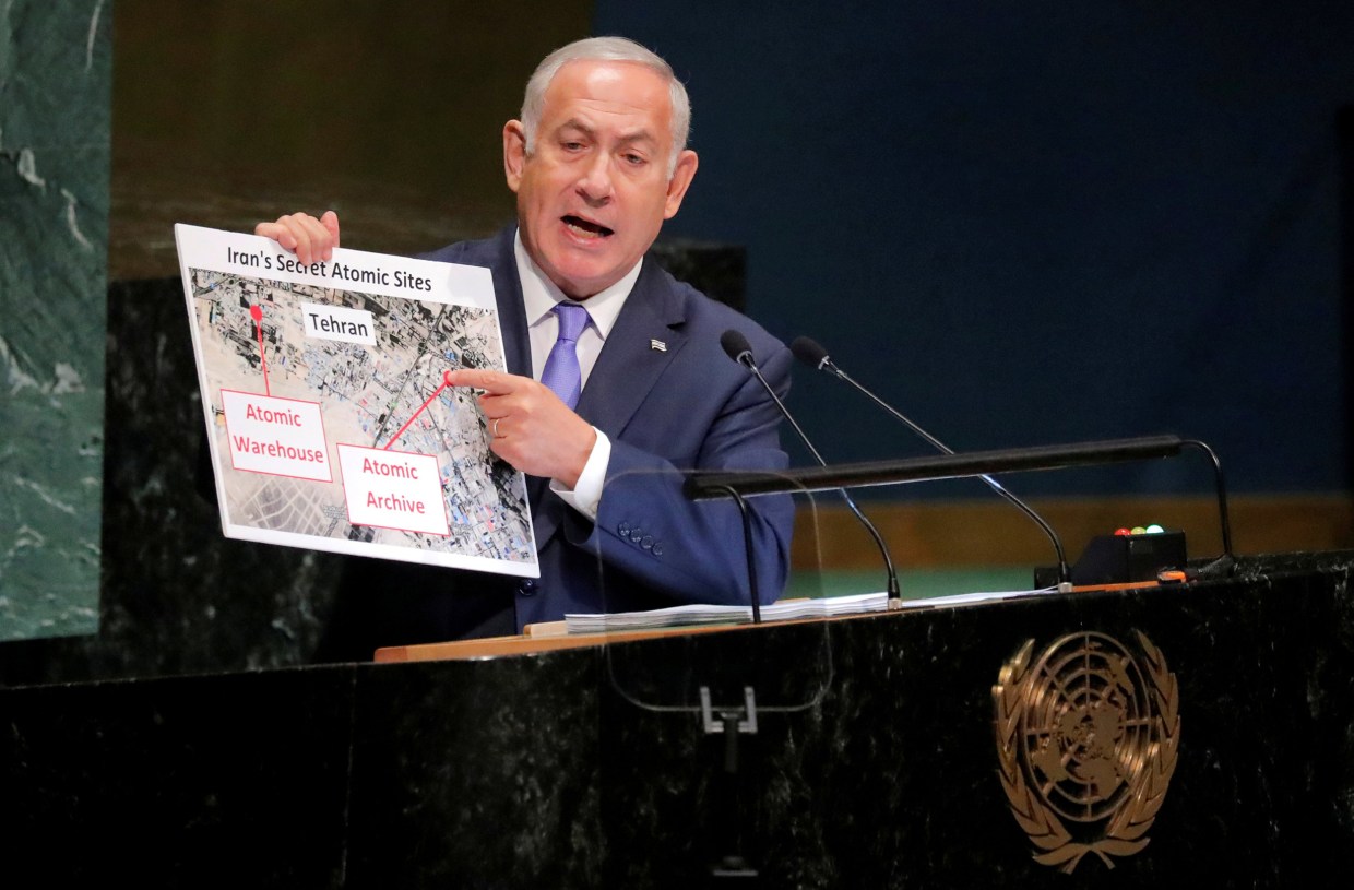 Netanyahu accuses Iran of keeping a 'secret atomic warehouse'