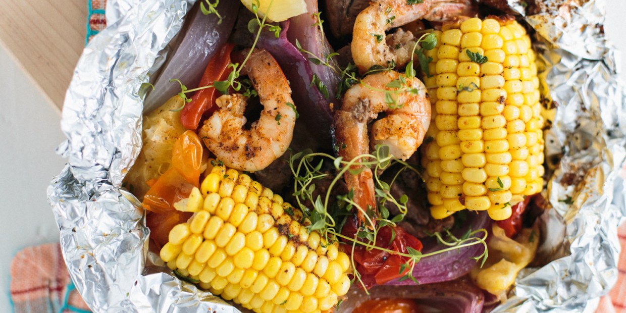 Grilled Seafood Boil Foil Packets