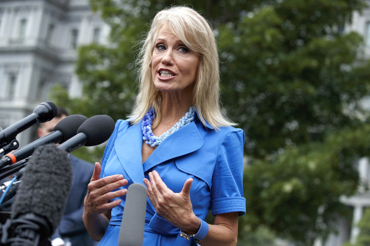 Kellyanne Conway acknowledges, spins Trump's drop in polls