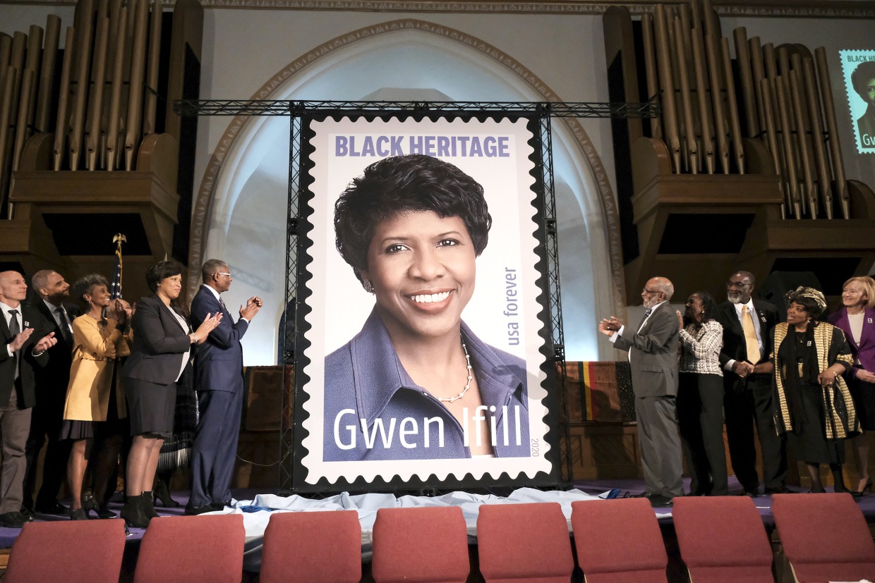 Influential journalist Gwen Ifill honored with USPS stamp