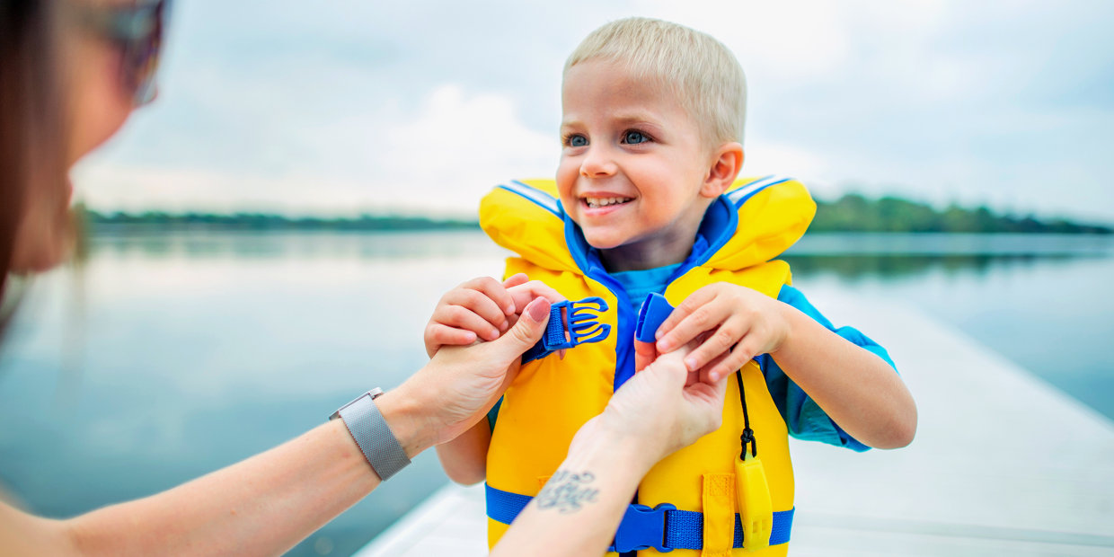 Adjustable Pool Kids Water Sport Jacket Safety Swimsuit Aid Inflatable Life Vest 
