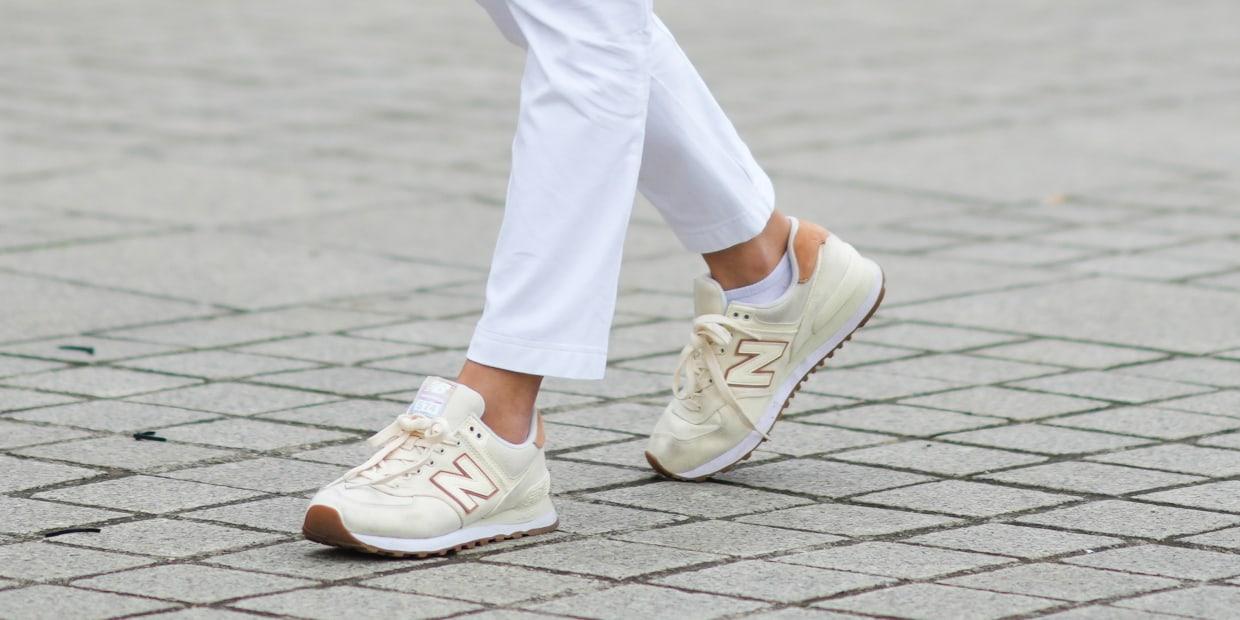 new balance womens white leather sneakers