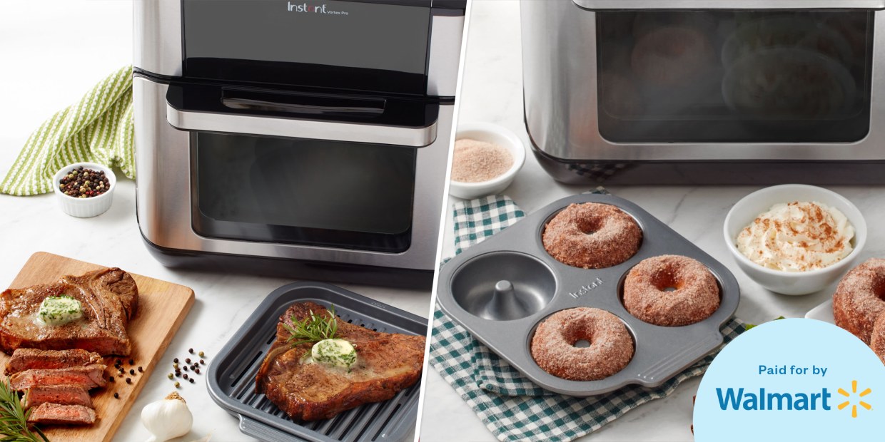 Instant Pot Vortex/Air Fryer Non-Slip Donut Bagel Pan Gray