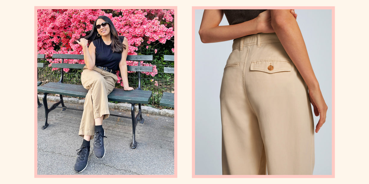Elegant High-Waisted Beige Trousers: Stylish Office Fashion | Women high  waist pants, Casual office attire, High waisted pants