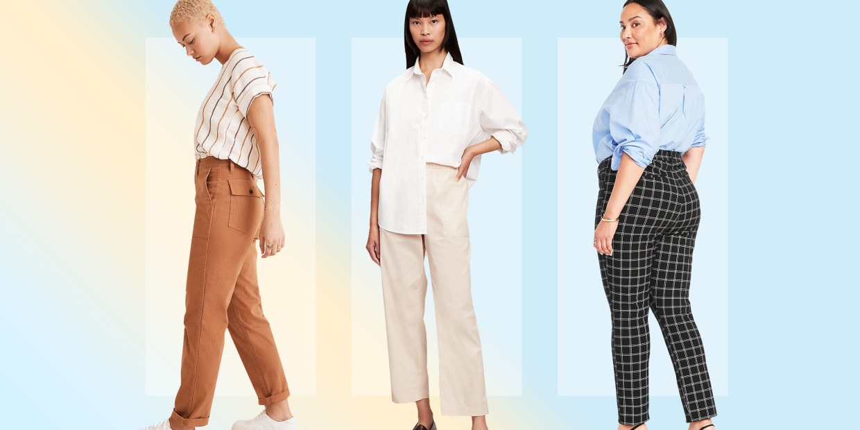 UC Womens High Waisted Skinny Trousers Smart Look Office School Work Pants 