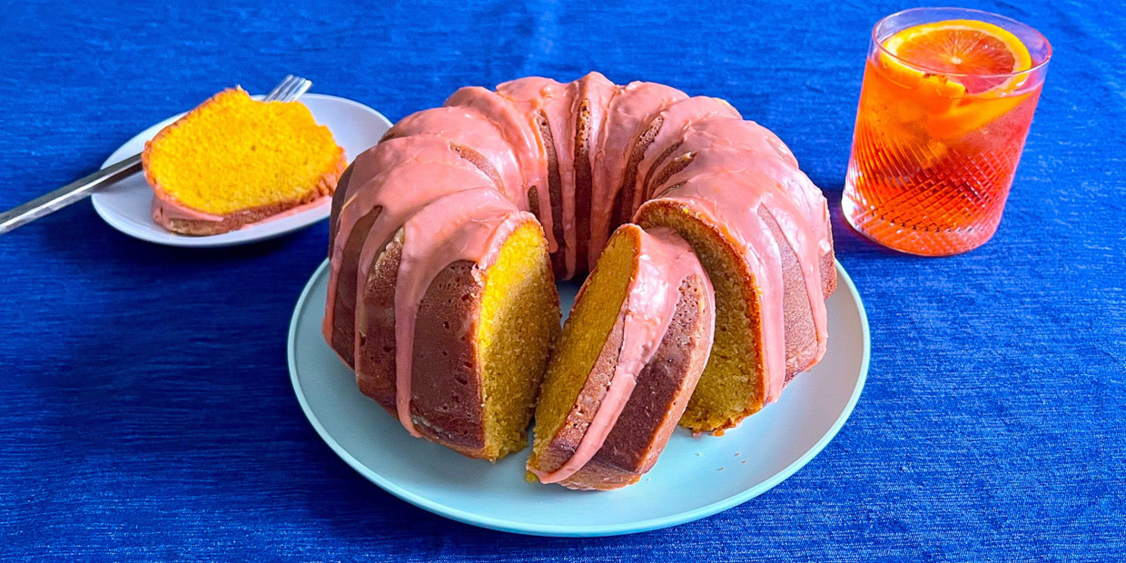 Boozy Orange Aperol Spritz Cake - Spatula Desserts