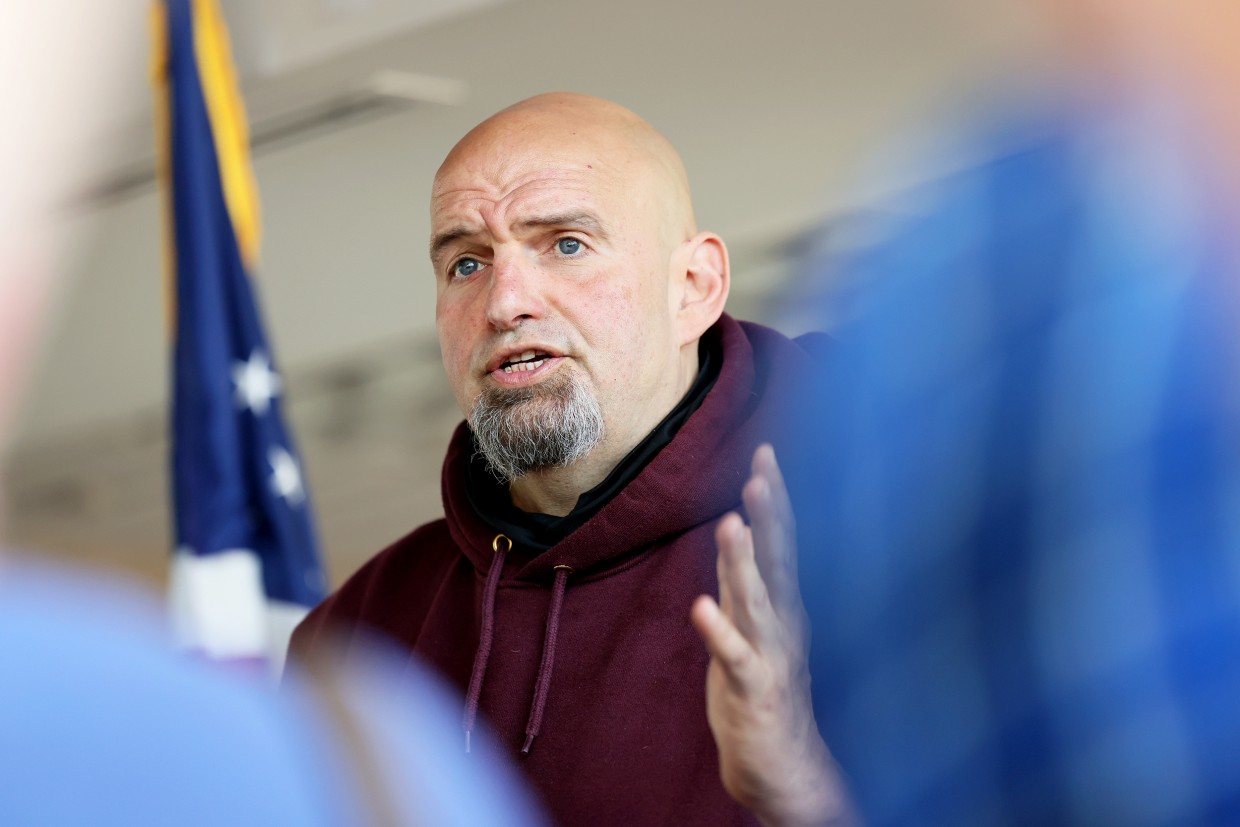 PA Democratic Senate Candidate John Fetterman Campaigns Ahead Of Primary Election