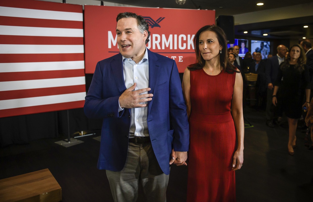 Image: PA GOP Senate Candidate Dave McCormick Holds Primary Election Night Party