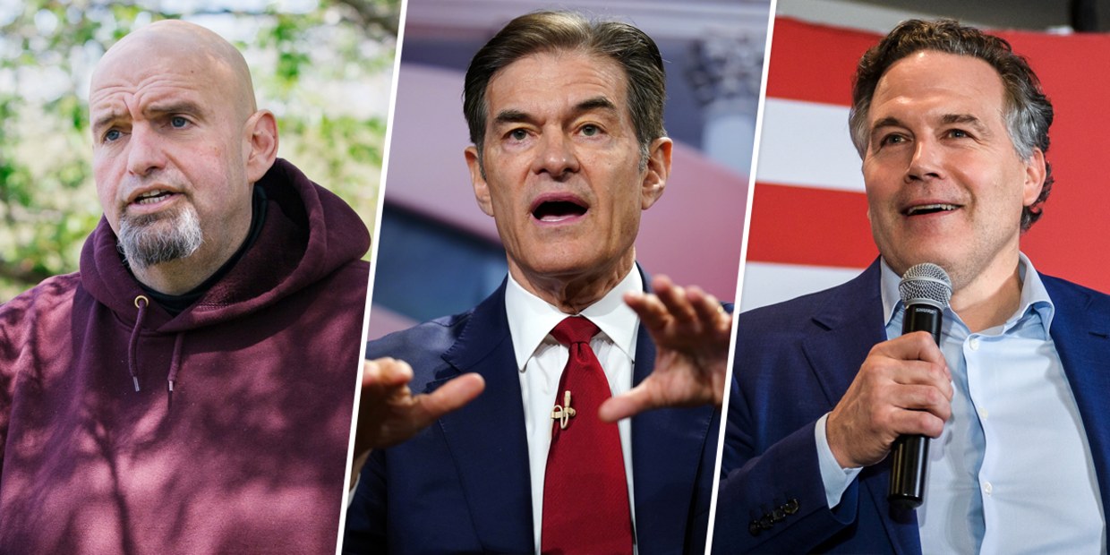 John Fetterman, Dr. Mehmet Oz and David McCormick.