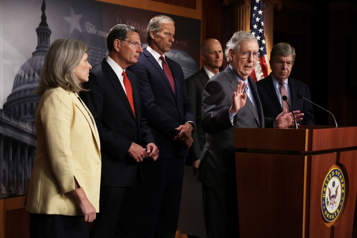 Image: Senators Meet On Capitol Hill For Weekly Policy Luncheons