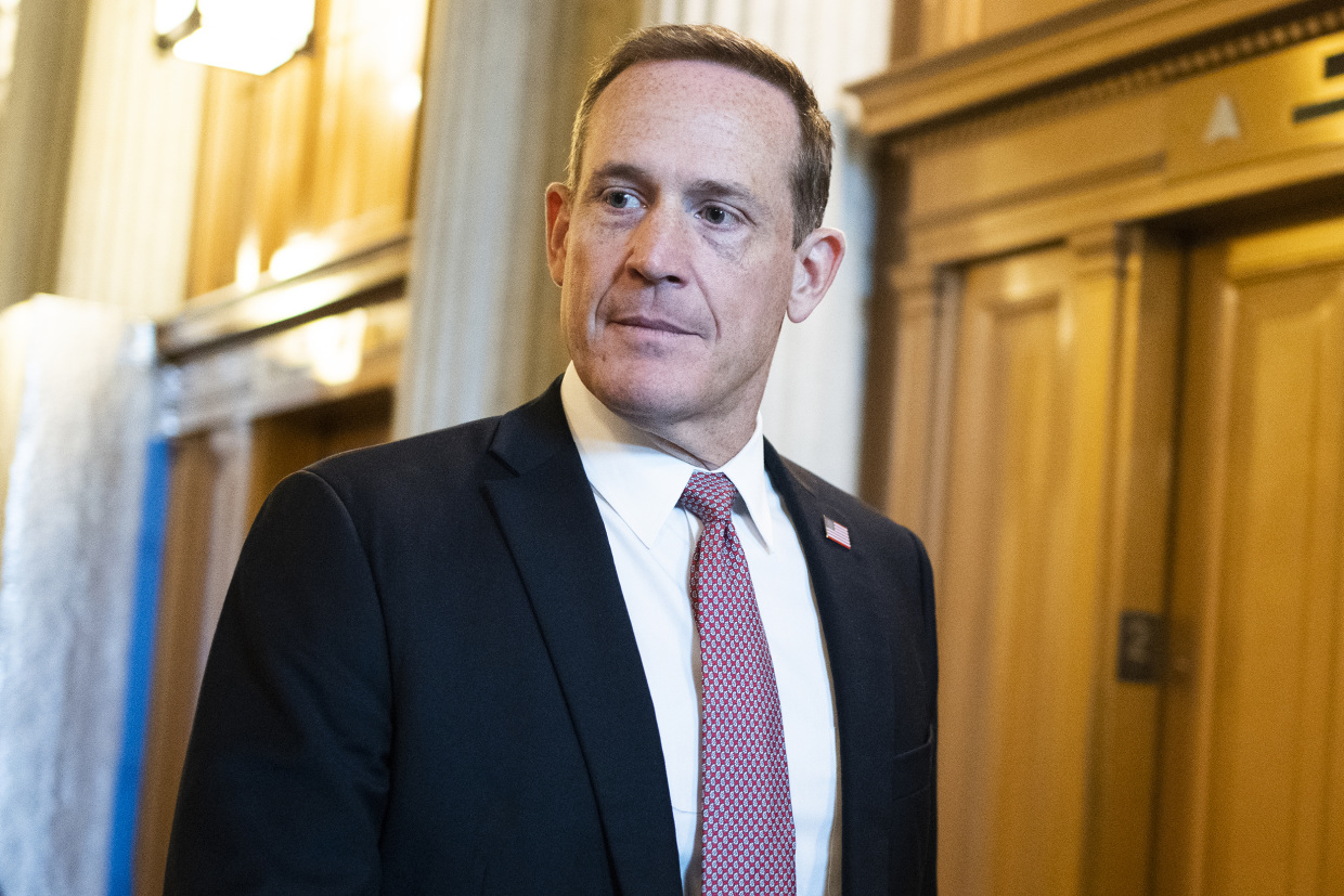 Rep. Ted Budd, R-N.C., walks in the U.S. Capitol on June 14, 2022.