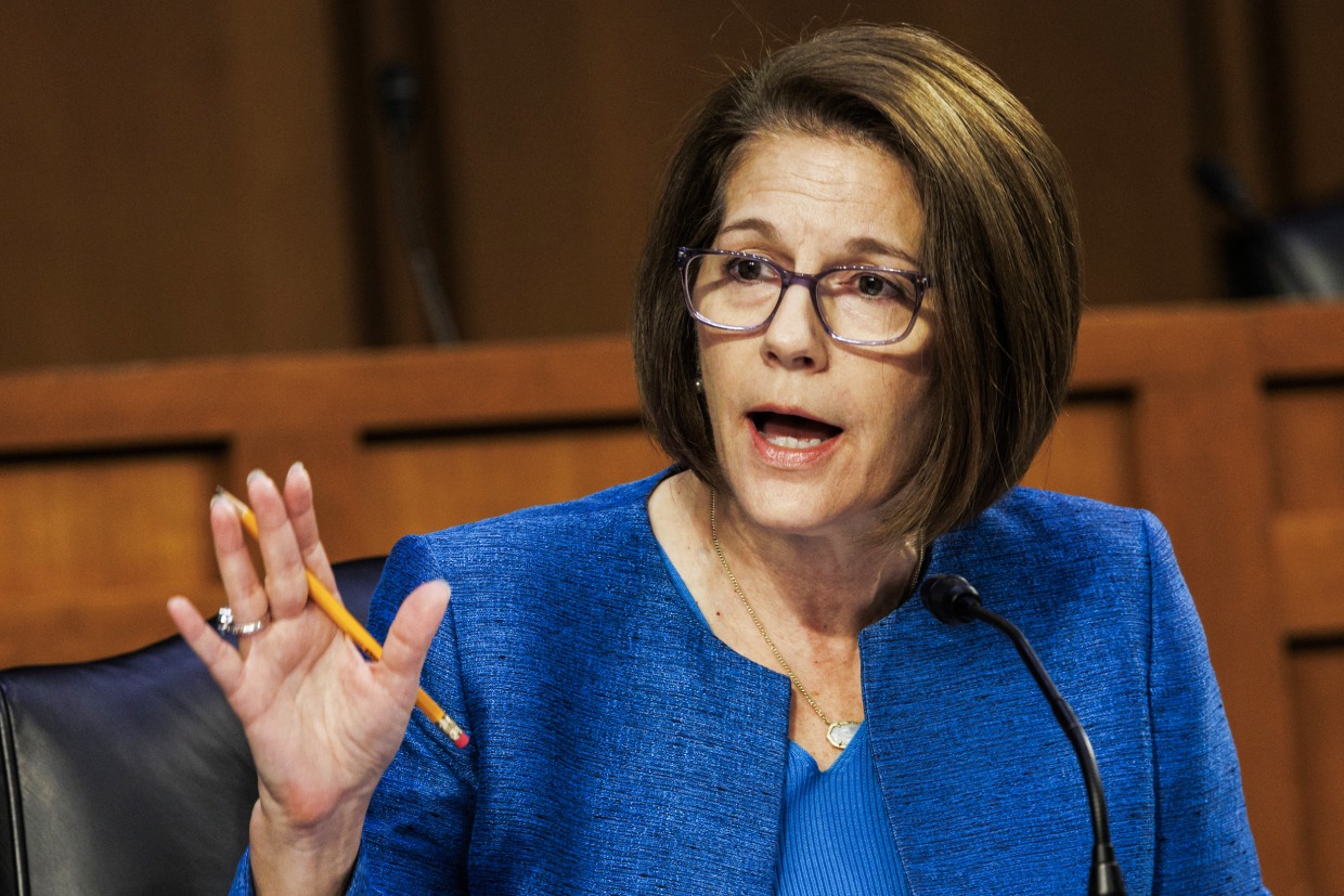 Sen. Catherine Cortez Masto, D-Nev., speaks during a Senate hearing on June 22, 2022.