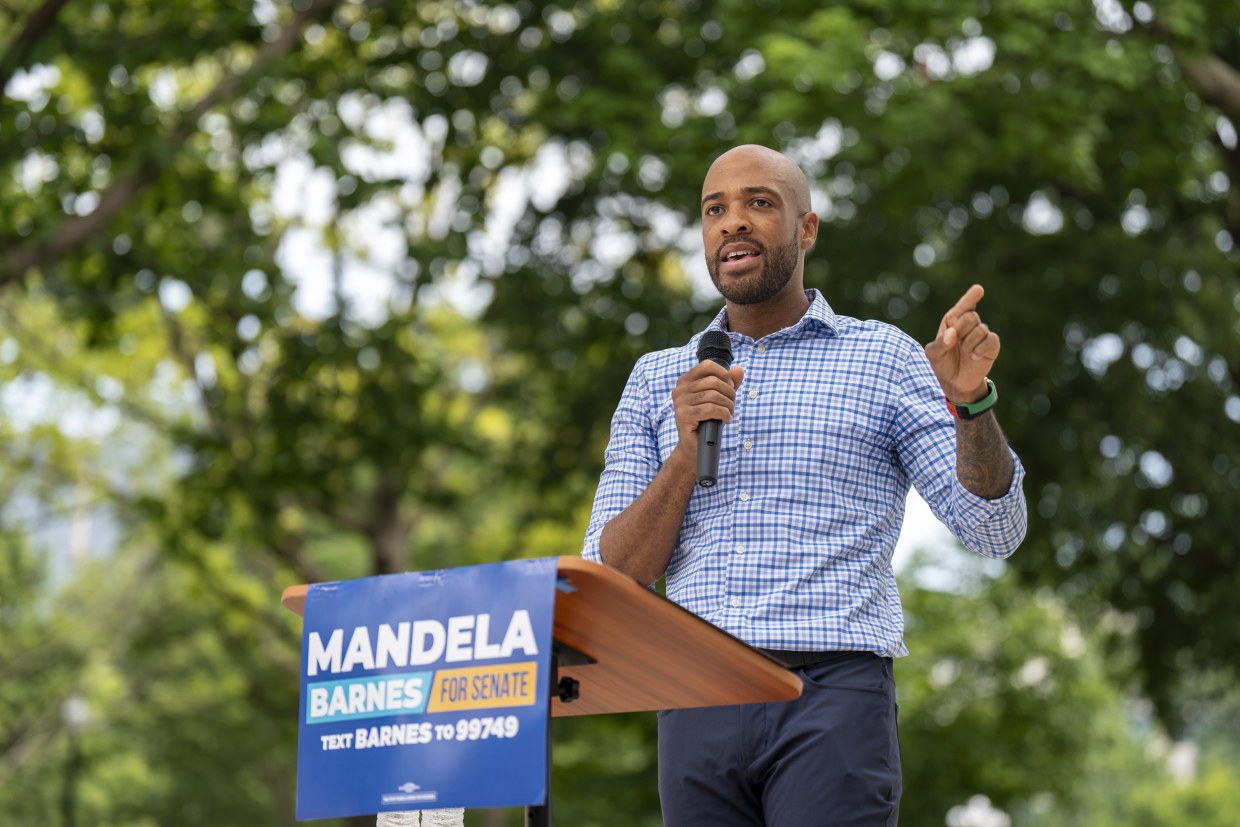 Democratic Senate candidate Lt. Governor Mandela Barnes
