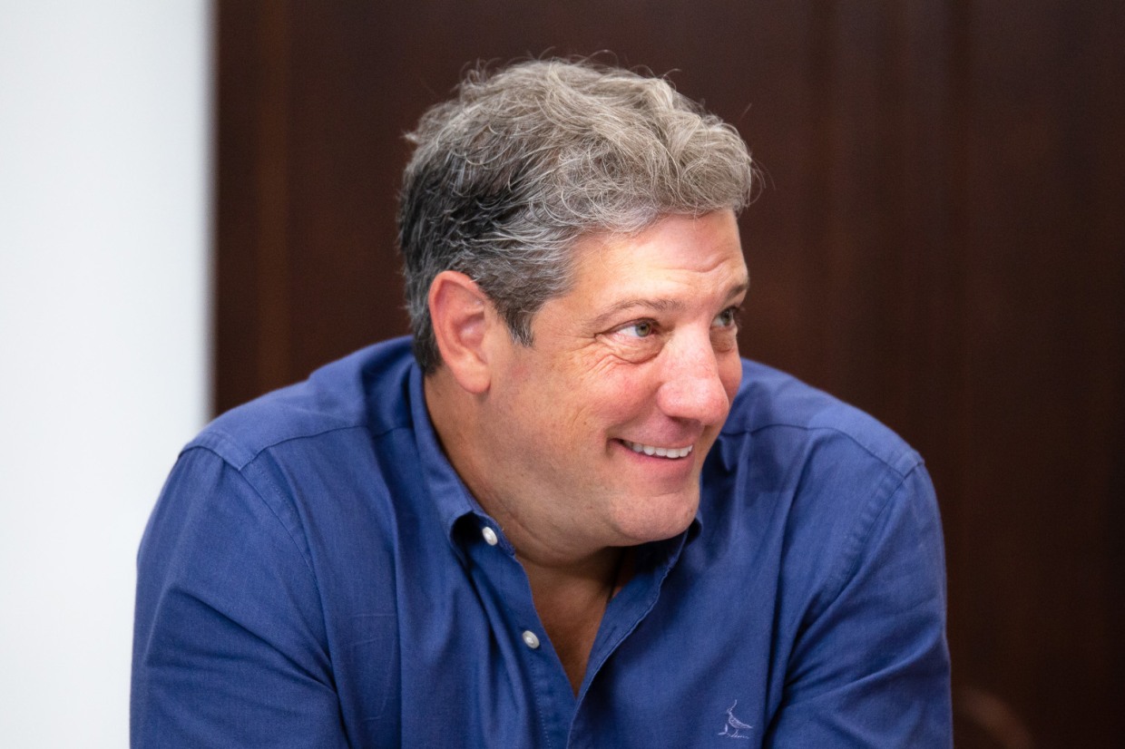 Tim Ryan smiles during a campaign event in Cincinnati, Ohio