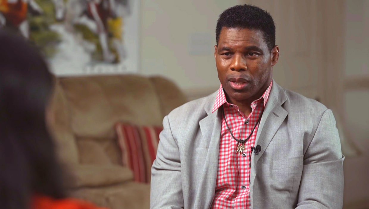 Herschel Walker during an NBC News interview with Kristen Welker