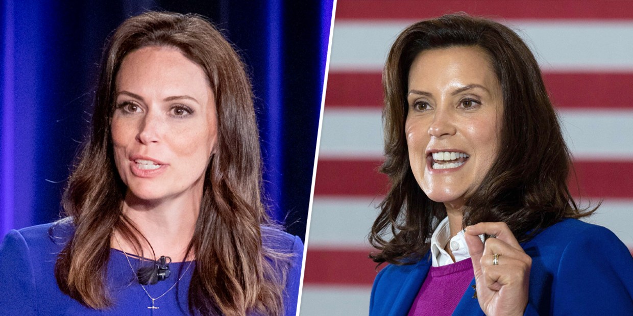 Tudor Dixon, Gretchen Whitmer.