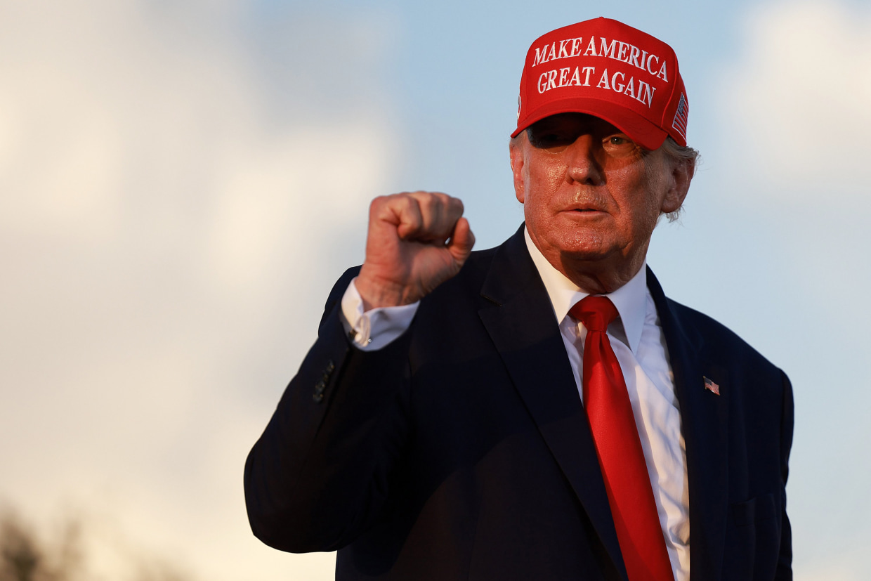 Former President Donald Trump at a rally for Sen. Marco Rubio, R-Fla., in Miami on Nov. 6, 2022.