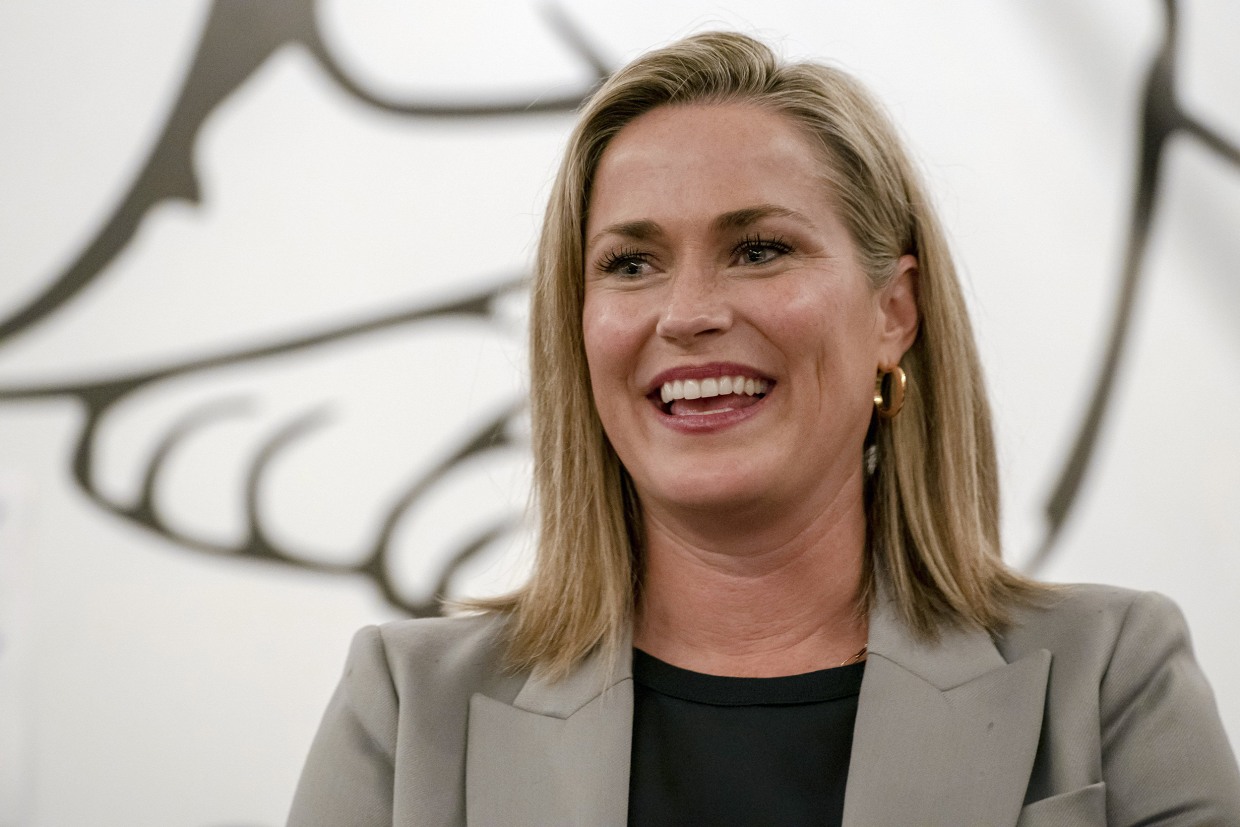 Republican Senate candidate Tiffany Smiley at a campaign event in Maple Valley, Wash., on Oct. 25, 2022.