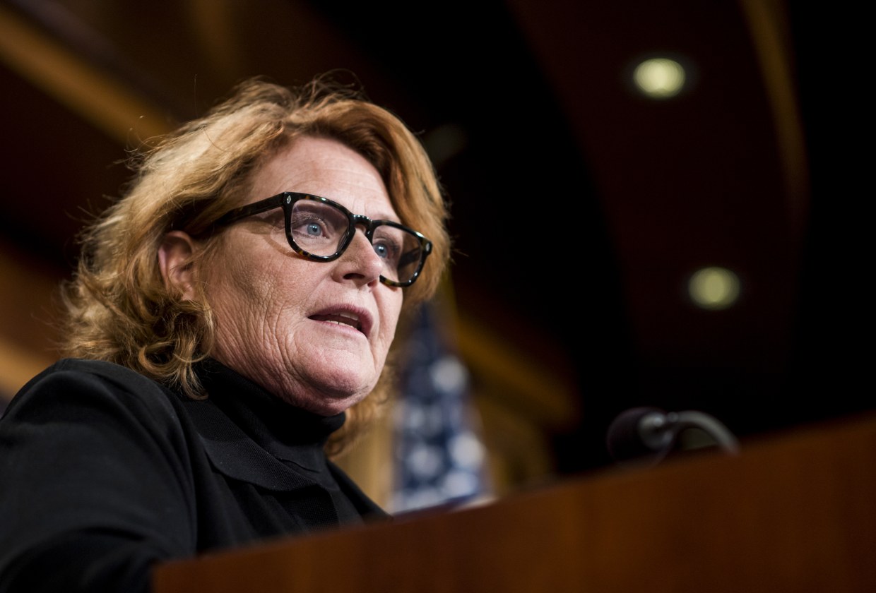 Sen. Heidi Heitkamp, D-N.D., at the Capitol on March 14, 2017.