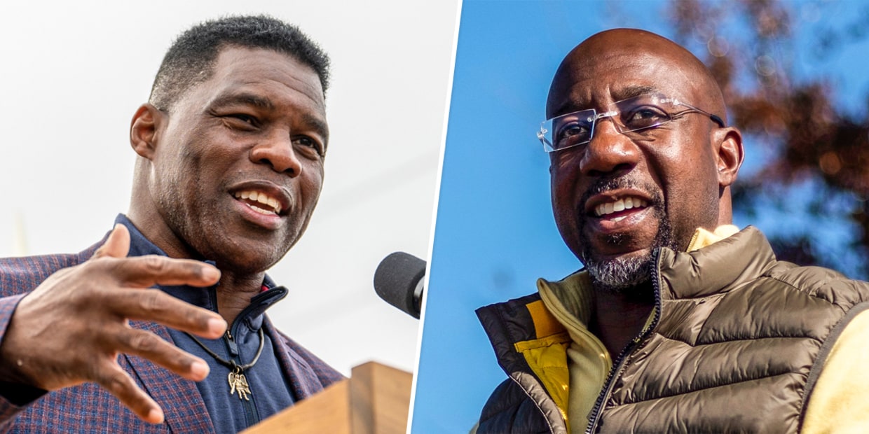 Republican Senate candidate Herschel Walker, and Sen. Raphael Warnock, D-Ga.