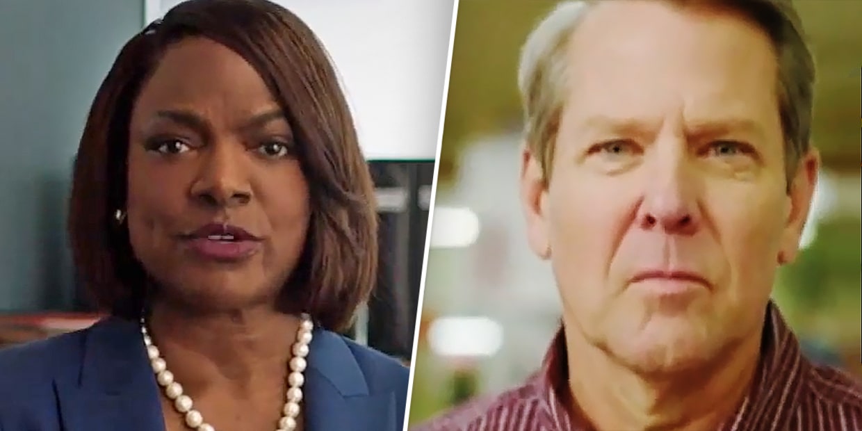Rep. Val Demings, D-Fla., and Georgia Gov. Brian Kemp.