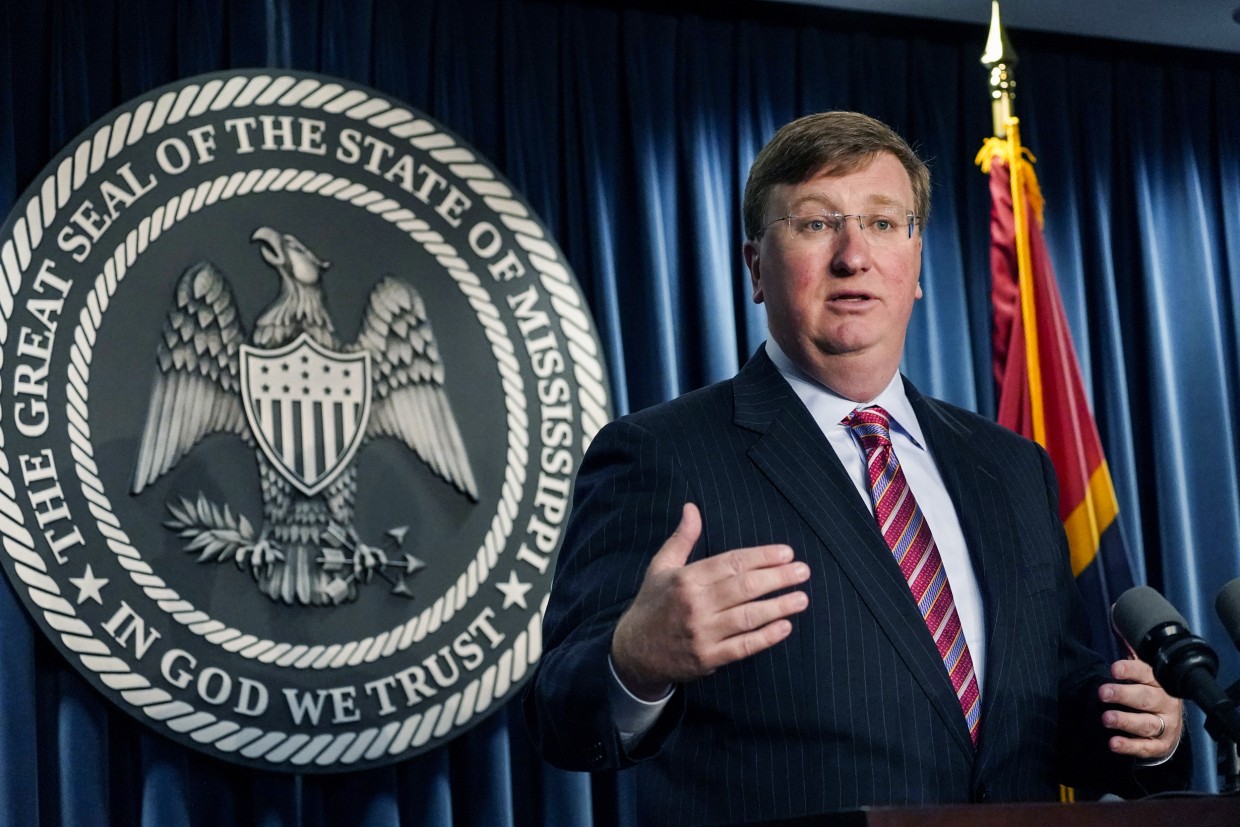 Mississippi Gov. Tate Reeves in Jackson on Sept. 15, 2022.