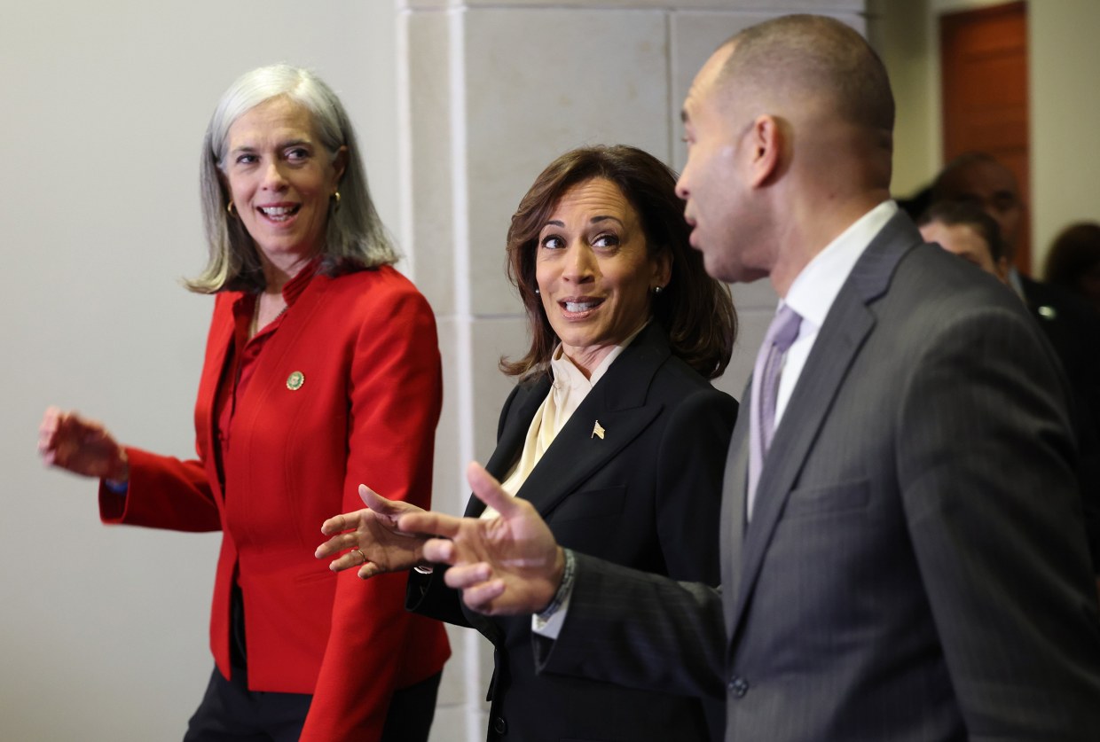 Image: VP Harris Joins House Democrats In Caucus Meeting On Capitol Hill