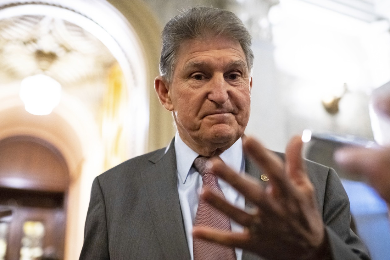 Sen. Joe Manchin at the Capitol in Washington, D.C.