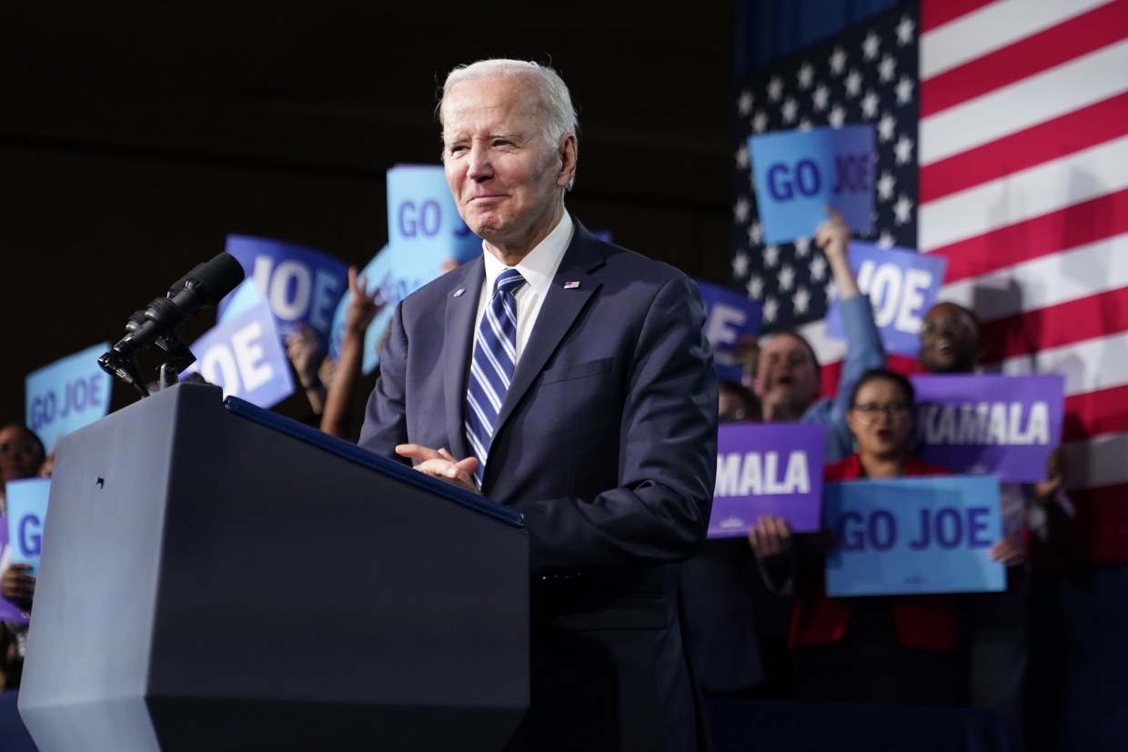 Joe Biden at the Democratic National Committee Winter Meeting in Philadelphia