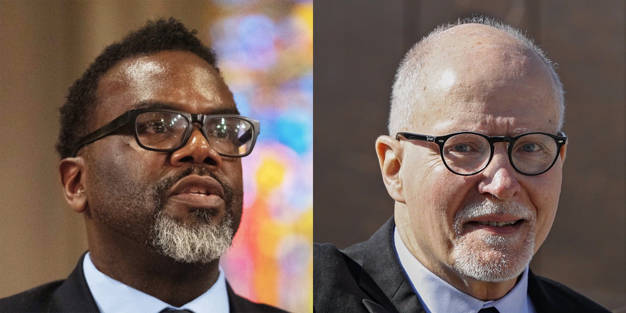 Brandon Johnson and Paul Vallas.